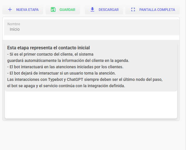 Filtros del flujo