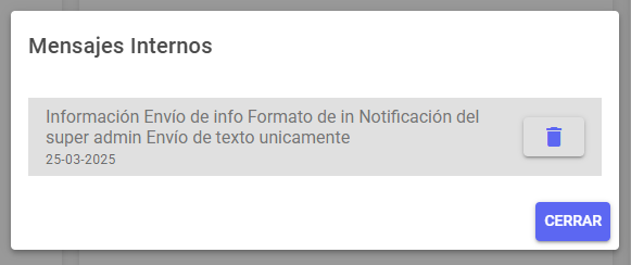 Mensajes internos