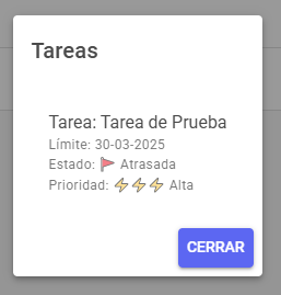 Listado de tareas