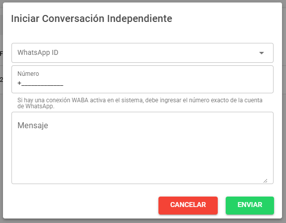 Iniciar conversación individual